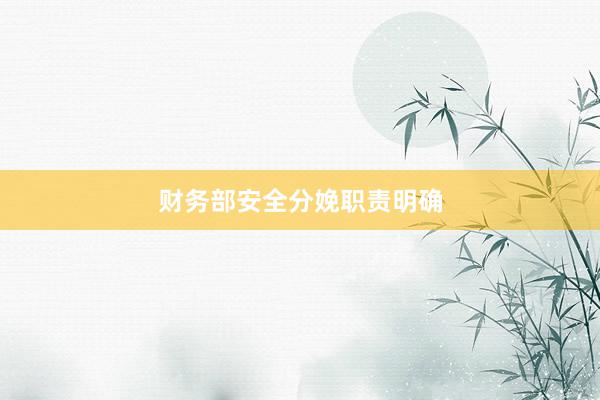 财务部安全分娩职责明确