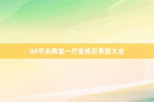 48平米两室一厅装修后果图大全